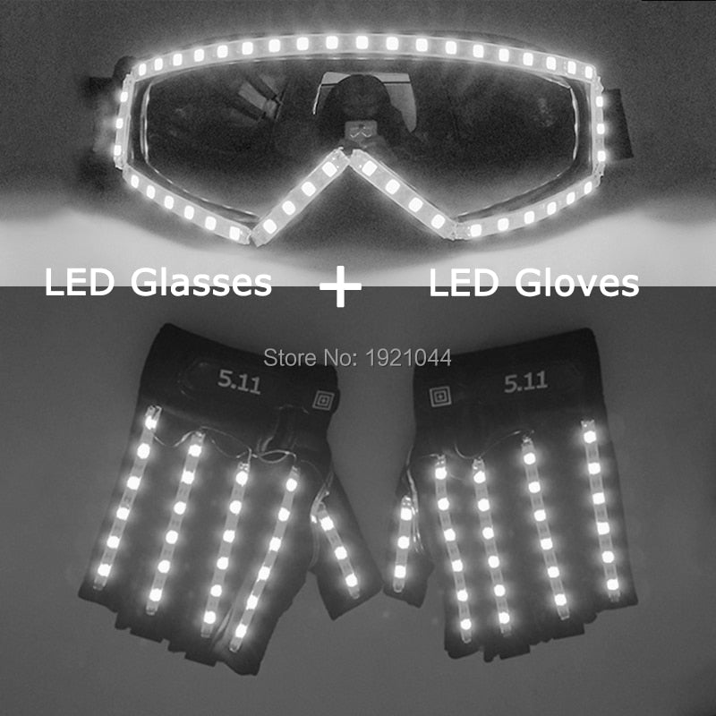 Lit Power Bike Life LED Goggles and Gloves set