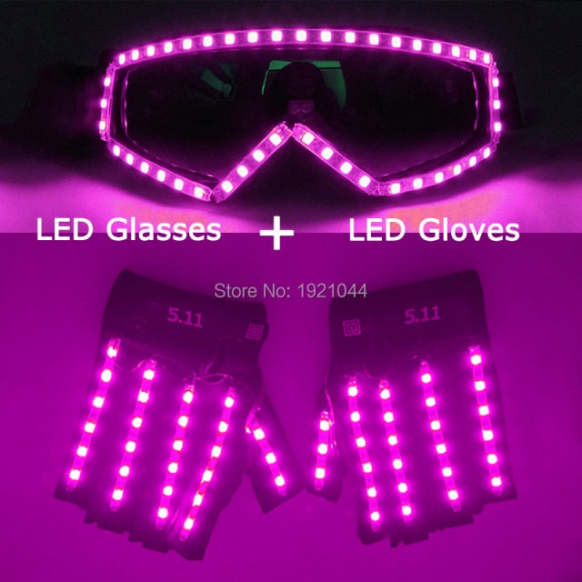 Lit Power Bike Life LED Goggles and Gloves set