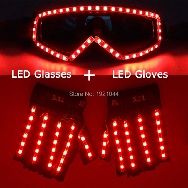 Lit Power Bike Life LED Goggles and Gloves set