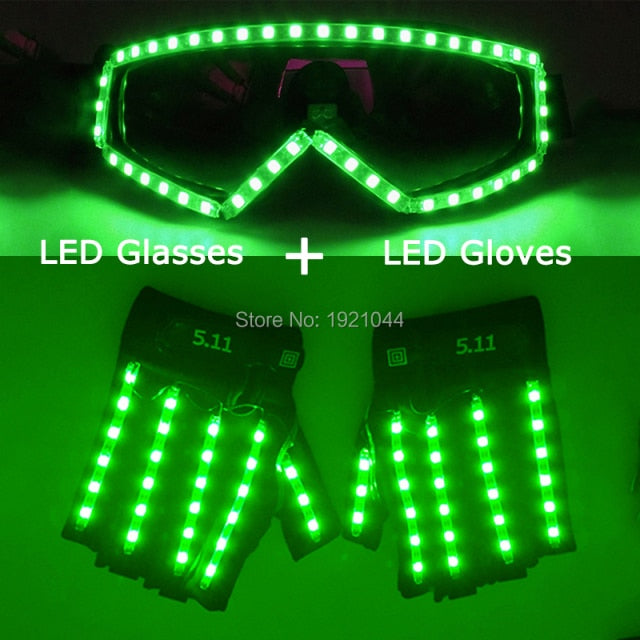 Lit Power Bike Life LED Goggles and Gloves set