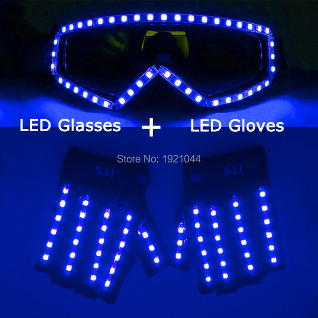 Lit Power Bike Life LED Goggles and Gloves set
