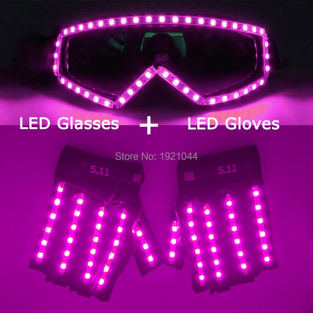 Lit Power Bike Life LED Goggles and Gloves set